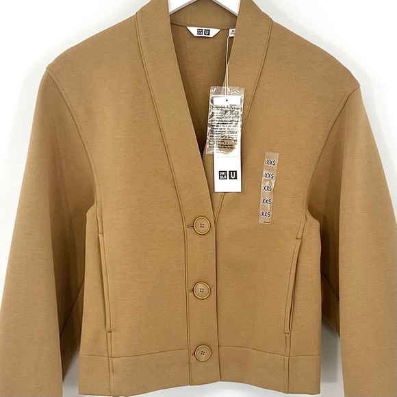 Lemaire Sweaters - NWT Christophe Lemaire x Uniqlo U Tan Brown V Neck Cardigan Sweater